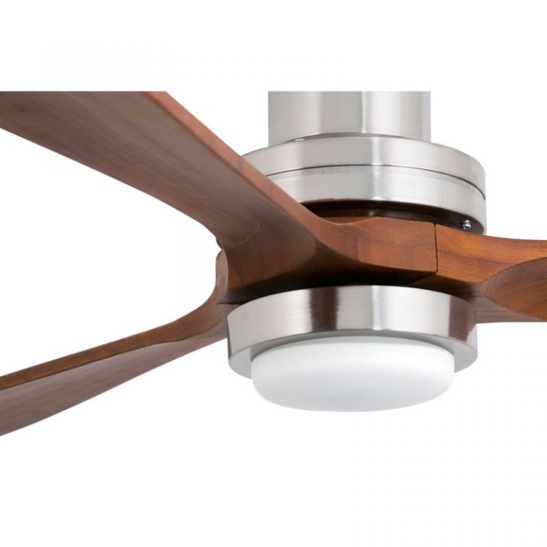 Ventilateur De Plafond Avec Lumière LED LANTAU-G - Ø 168 Cm - Moteur DC Silencieux - Télécommande - Fonction Hiver/Été - Nickel Mat/Pin